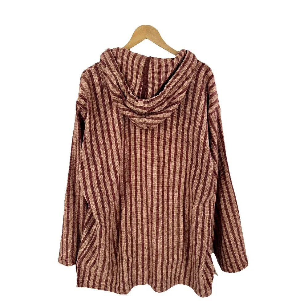 Territory Ahead VTG Mexican Striped Blanket Pullover Hoodie Jacket Men’s L